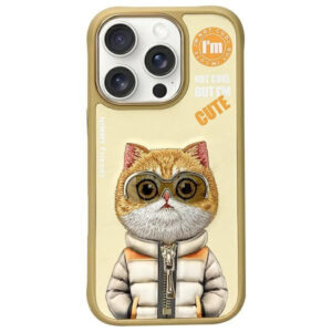 Nimmy Cool&Cute 2.0 Cat dėklas iPhone 16 Pro – chaki