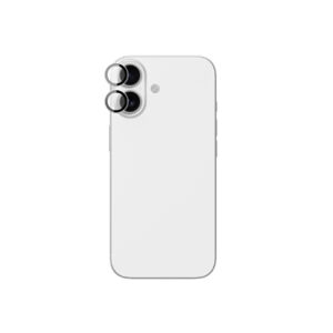AmazingThing kameros stiklas iPhone 17 – juodas rėmelis