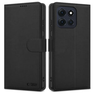 Tech-Protect Walet dėklas, skirtas Motorola Moto G56 5G – juodas -- Motorola Moto G56 5G