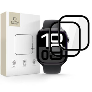 Tech-Protect Glass Flex+ stiklas Apple Watch 10 46mm – juodas, 2 vnt. -- Apple Watch 10 46mm