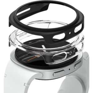 Ringke Slim 2 dalių dėklas Galaxy Watch 8 44 mm – skaidrus/juodas -- Samsung Galaxy Watch 8 44mm