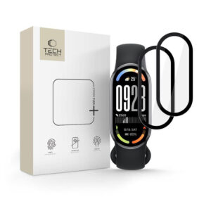 Tech-Protect Glass Flex+ apsauginis stiklas Xiaomi Smart Band 10 – juodas, 2 vnt. -- Xiaomi Smart Band 10 / Xiaomi Smart...