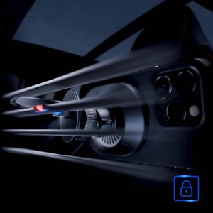 Automobilio oro angos laikiklis 3mk Hardy AeroCharger 15W Qi2/MagSafe - juodas