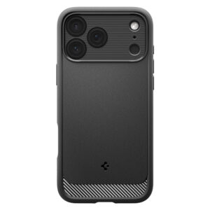 Spigen Rugged Armor MagSafe dėklas iPhone 17 Pro – juodas
