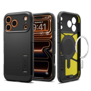 Spigen Tough Armor „T“ MagSafe dėklas iPhone 17 Pro – juodas