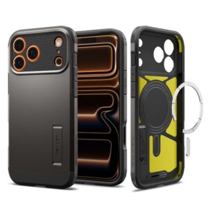 Spigen Tough Armor "T" MagSafe dėklas iPhone 17 Pro – pilkas