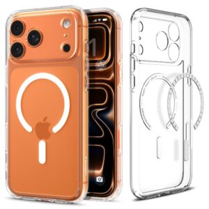 Spigen Ultra Hybrid MagSafe Dėklas, skirtas iPhone 17 Pro - Clear and White