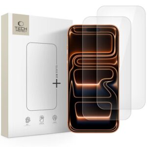 Tech-Protect Glass Fit+ stiklas iPhone 16 Pro/17/17 Pro (2 vnt.) -- iPhone 16 Pro / iPhone 17 / iPhone 17 Pro