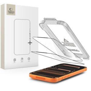 Tech-Protect Quick Set+ grūdintas stiklas iPhone 17 Pro – juodas, 2 vnt. -- iPhone 17 Pro