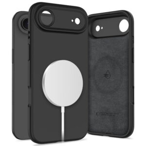 Tech-Protect silikoninis MagSafe dėklas iPhone 17 Air – juodas -- iPhone 17 Air