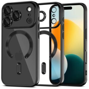 Tech-Protect MagFlex dėklas iPhone 17 Pro Max – skaidrus juodas -- iPhone 17 Pro Max