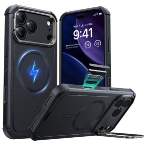 ESR Cyber ​​Kickstand MagSafe dėklas skirta iPhone 17 Pro - juodas -- iPhone 17 Pro