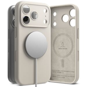 Ringke silikoninis MagSafe dėklas iPhone 17 Pro – smėlio -- iPhone 17 Pro
