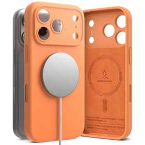 Ringke silikoninis magnetinis dėklas MagSafe iPhone 17 Pro - oranžinis -- iPhone 17 Pro