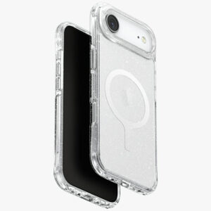 Uniq MagClick dėklas iPhone 17 Air – skaidrus, su blizgučiais