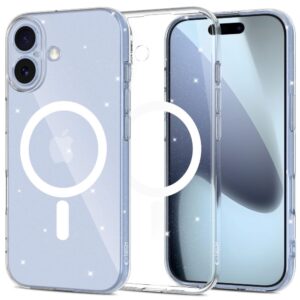 Tech-Protect FlexAir MagSafe dėklas iPhone 17 – skaidrus su blizgučiais -- iPhone 17