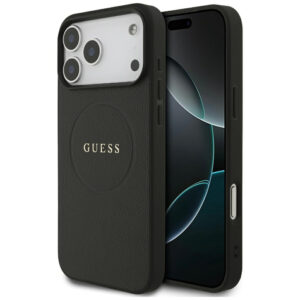 Guess MagSafe dėklas iPhone 17 Pro Max – juodas