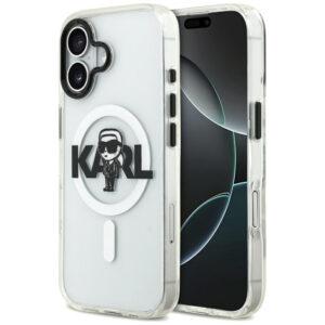 Karl Lagerfeld MagSafe dėklas iPhone 17 – skaidrus