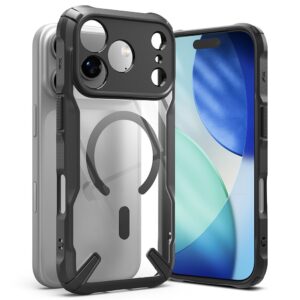 Ringke Fusion X MagSafe dėklas iPhone 17 Pro Max – juodas -- iPhone 17 Pro Max