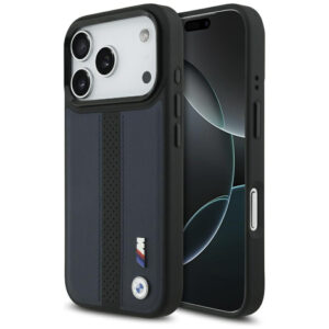 BMW M perforuotas juostelinis logotipas MagSafe Dėklas, skirtas iPhone 17 Pro - Navy Blue