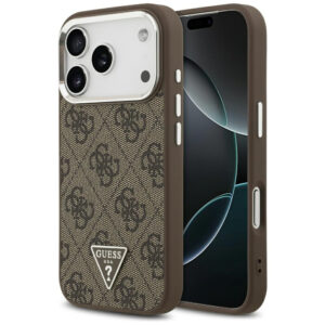 Guess MagSafe dėklas iPhone 17 Pro – rudas
