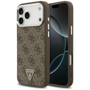 Guess 4G MagSafe dėklas iPhone 17 Pro Max – rudas