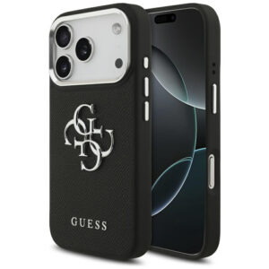 Guess 4G dėklas iPhone 17 Pro – juodas