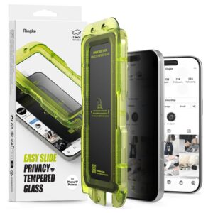Ringke Easy Slide privatumo stiklas iPhone 17 Pro Max (2 vnt.)