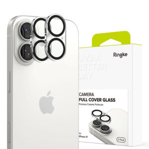 Ringke kameros apsauginis stiklas iPhone 17 – juodas (2 vnt.) -- iPhone 17