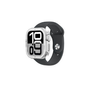 AmazingThing Titan Pro metalinis dėklas Apple Watch 11 46mm, aliuminis - sidabrinis -- Apple Watch 11
