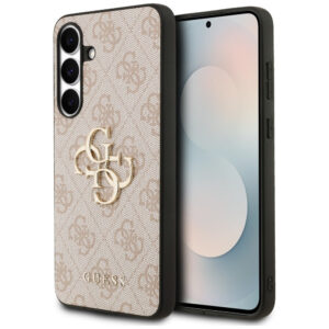 Guess Big 4G Classic Logo dėklas Samsung Galaxy S25 FE - rožinis -- Samsung Galaxy S25 FE