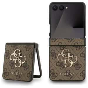 Guess Big 4G dėklas Samsung Galaxy Z Flip7 – rudas