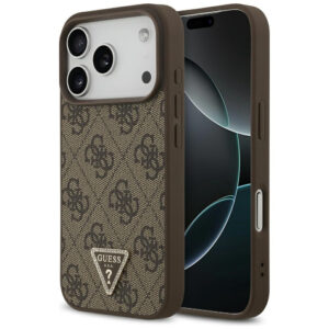 Guess MagSafe dėklas iPhone 17 Pro – rudas