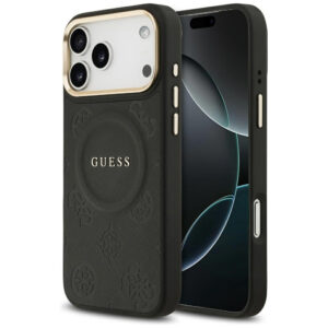 Guess Peony Hot Stamp MagSafe dėklas iPhone 17 Pro Max - Juodas -- iPhone 17 Pro Max