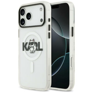 Karl Lagerfeld MagSafe dėklas iPhone 17 – skaidrus