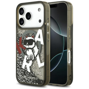 Karl Lagerfeld MagSafe dėklas iPhone 17 Pro – juodas