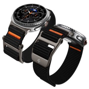 Spigen DuraPro Flex dirželis, skirtas Samsung Galaxy Watch 40/44/46 mm - juodas