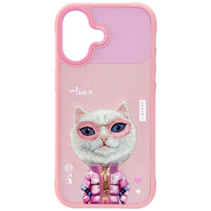 Nimmy Cool&Cute 2.0 Cat dėklas iPhone 17 – rožinis