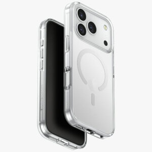 Uniq Clario MagClick dėklas iPhone 17 Pro – skaidrus
