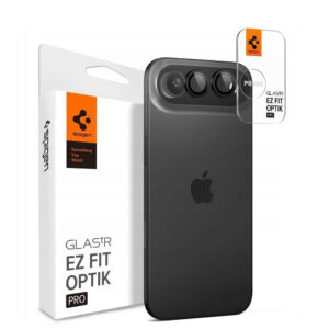 Spigen Optik.TR EZ Fit kameros stiklas iPhone Air – juodas (2 vnt.)