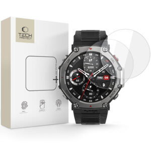 Tech-Protect Glass Fit+ 2-pack Tempered Glass Amazfit T-Rex 3 Pro 48mm - Skaidrus -- Cell phone tempered glass