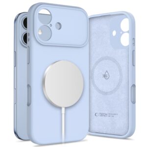 Tech-Protect silikoninis MagSafe dėklas iPhone 17 – mėlynas -- iPhone 17