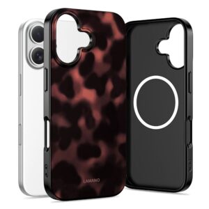 Tech-Protect Lamano MagSafe dėklas iPhone 16 – juodai raudonas -- iPhone 16
