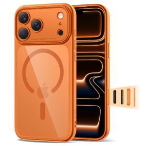 Tech-Protect MagPeak MagSafe dėklas iPhone 17 Pro Max – skaidrus oranžinis -- iPhone 17 Pro Max