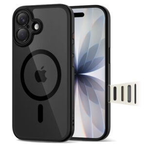 Tech-Protect MagSafe dėklas iPhone 17 – skaidrus juodas -- iPhone 17