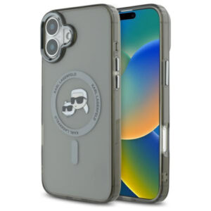 Karl Lagerfeld MagSafe dėklas iPhone 16 Plus – juodas