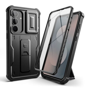 Tech-Protect Kevlar Cam+ dėklas, skirtas Samsung Galaxy S25 FE - juodas -- Samsung Galaxy S25 FE