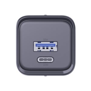3mk Hyper Charger sieninis įkroviklis PD 33W GaN QC4+ PPS AFC FCP SCP 1A1C - juodas