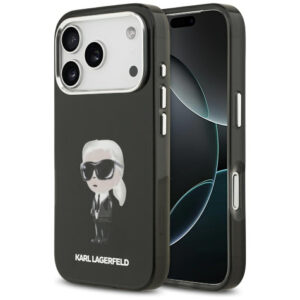 Karl Lagerfeld MagSafe dėklas iPhone 17 Pro – juodas