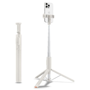 Spigen S541W Bluetooth Selfie Lazdelė – Balta -- Selfie Sticks & Tripods